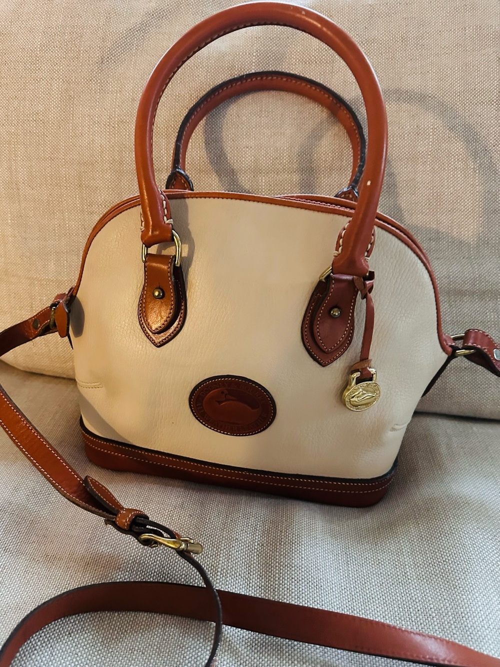 Dooney & Bourke All-Weather Leather Norfolk Domed Satchel - Vintage